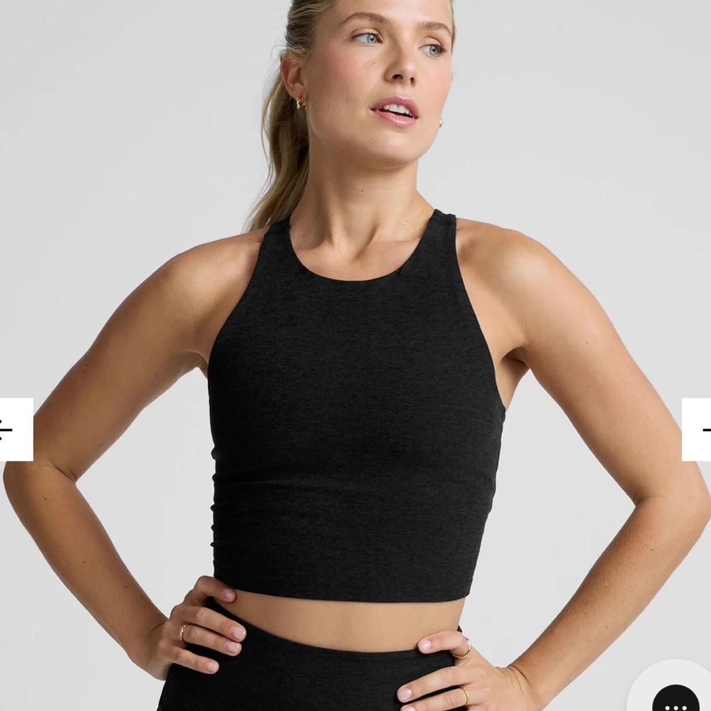 BEYOND YOGA High Neck Cross Back Bra Top